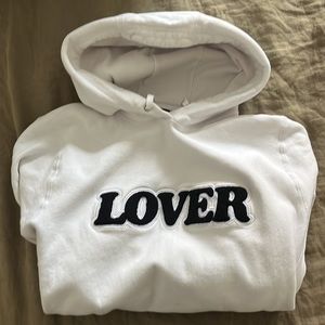 Bianca Chandon LOVER Chenille Supreme Pullover Hoodie Size M